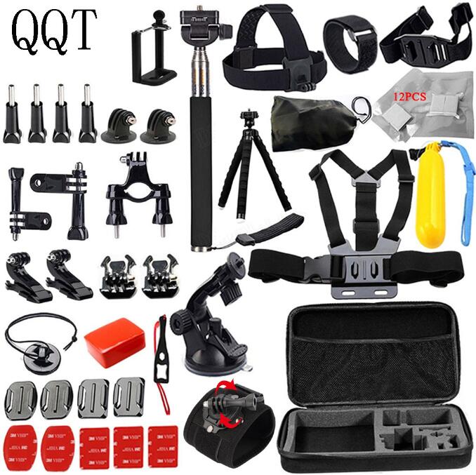 QQT-Kit de accesorios para Gopro 7 6 5, conjunto de accesorios para GoPro Hero 4 3 + 3 2 SJCAM Xiaomi: T89-a