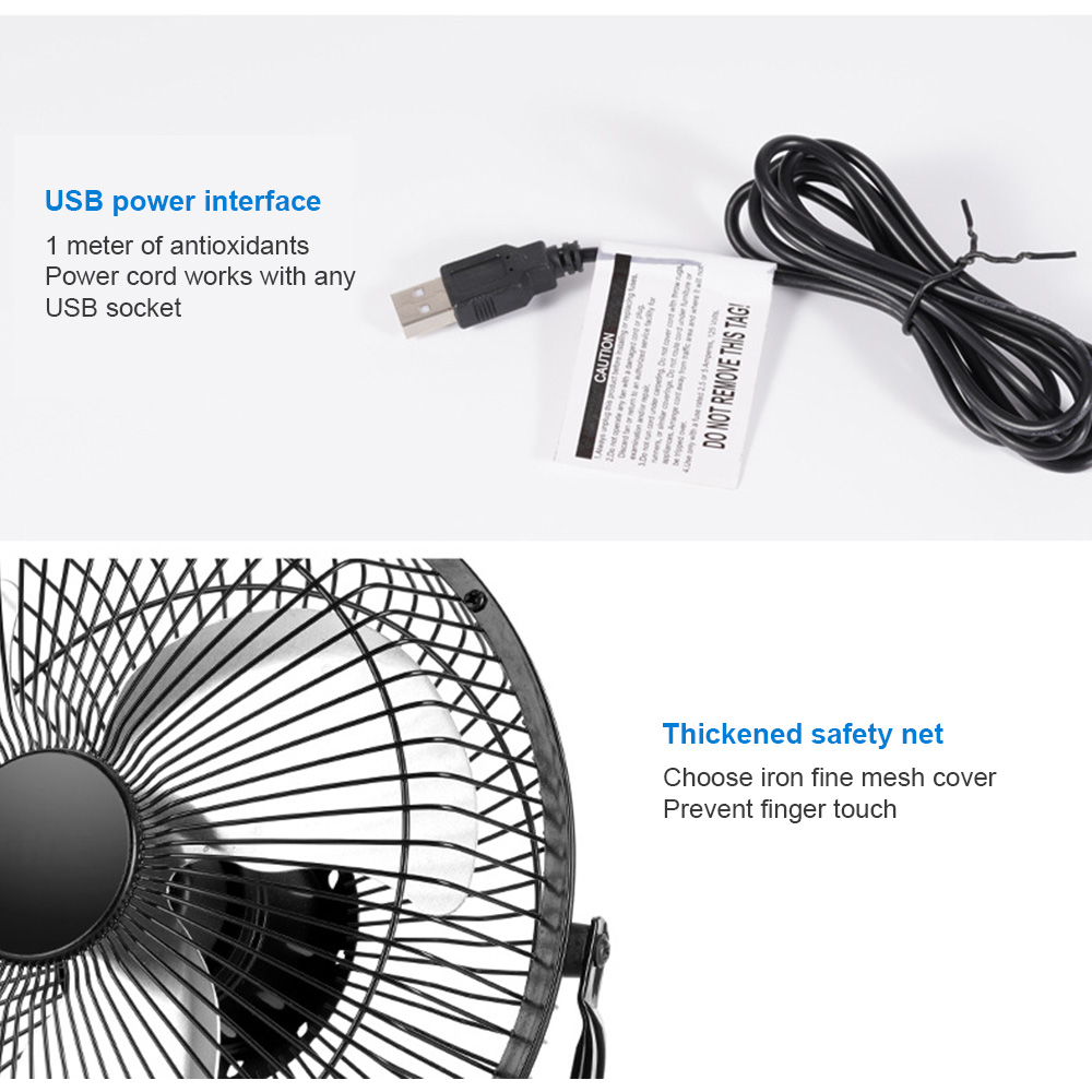 Desk Fan 4/8Inch Mini Portable Ultra Quiet Desktop Cooling Fans Personal Table Cooler Fans for Home Office Table USB Powered