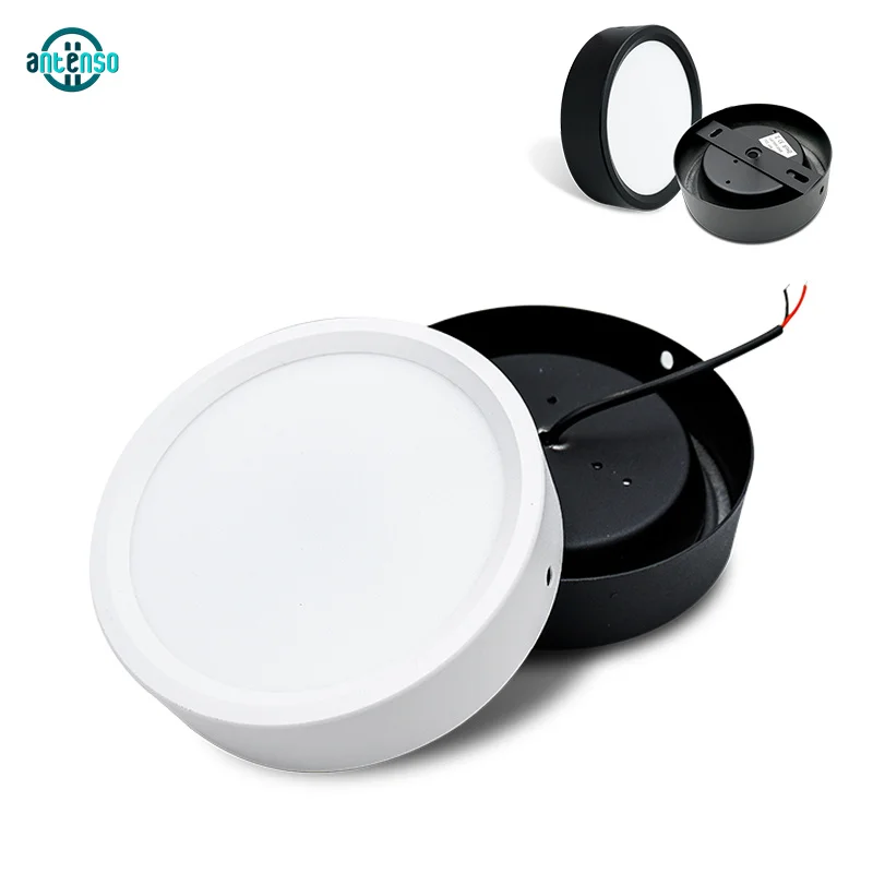 Led downlight 9w 12w 15w 18w overflademonteret panellampe  ac 220v køkken soveværelse stue loft spotlampe til husholdningen