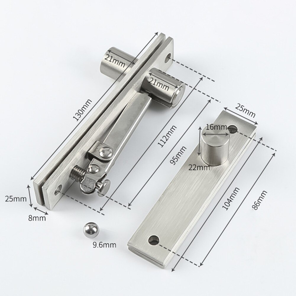 1 ensemble charnière de porte pivotante en acier inoxydable, 360 degrés, charnière de Pivot robuste pour portes en bois, amélioration de l&#39;habitat