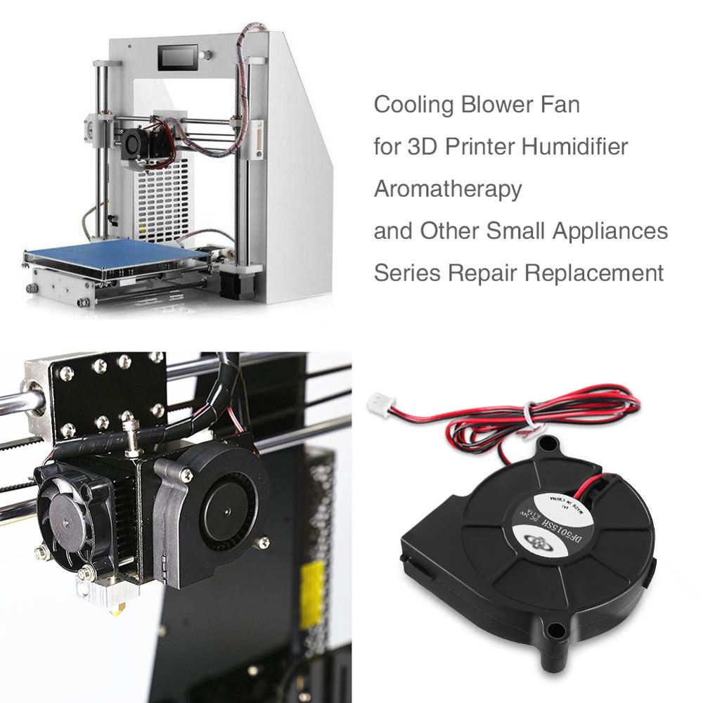 Ventilador Turbo de refrigeración para impresora 3D, piezas de impresora 3D, 5015, 12V, 24V, 0.1A, 5cm, 50x50x15mm, 5015/4010/3010, 5V, ventiladores de plástico negro para extrusora