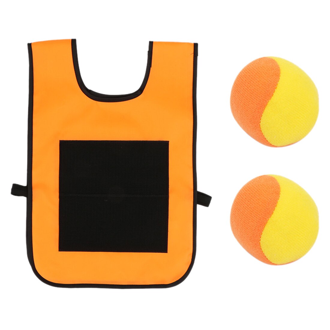 Dodgeball tag sticky väst catch toss game sticky target bollväst utomhus kastmål spel för barn -gul orange och så vidare: Orange