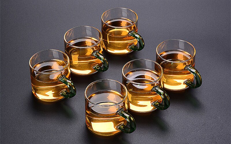 Nordisk stil glas højt borosilikat varmebestandigt glas husholdningsdrik kop mælkekop te kop ølglas  b200111: Grøn
