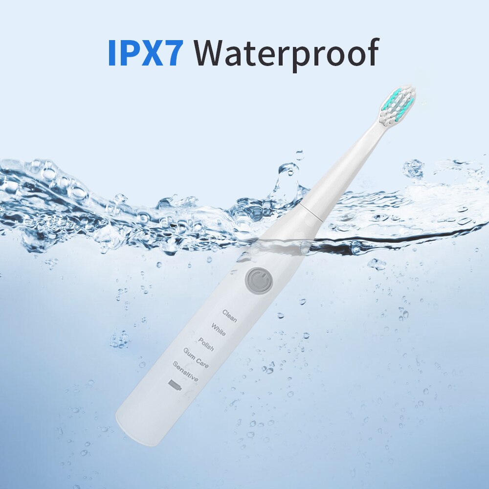 Electric Toothbrush USB Charge Rechargeable Tooth Brushes Washable Electronic Top Smart Chip Toothbrush with 4 Brush Hea