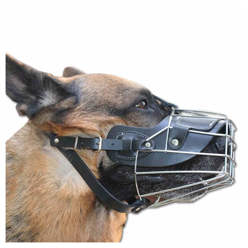 Hond Muilkorf Verstelbare Stalen Kooi Anti Bijten Training Set Mond Cover