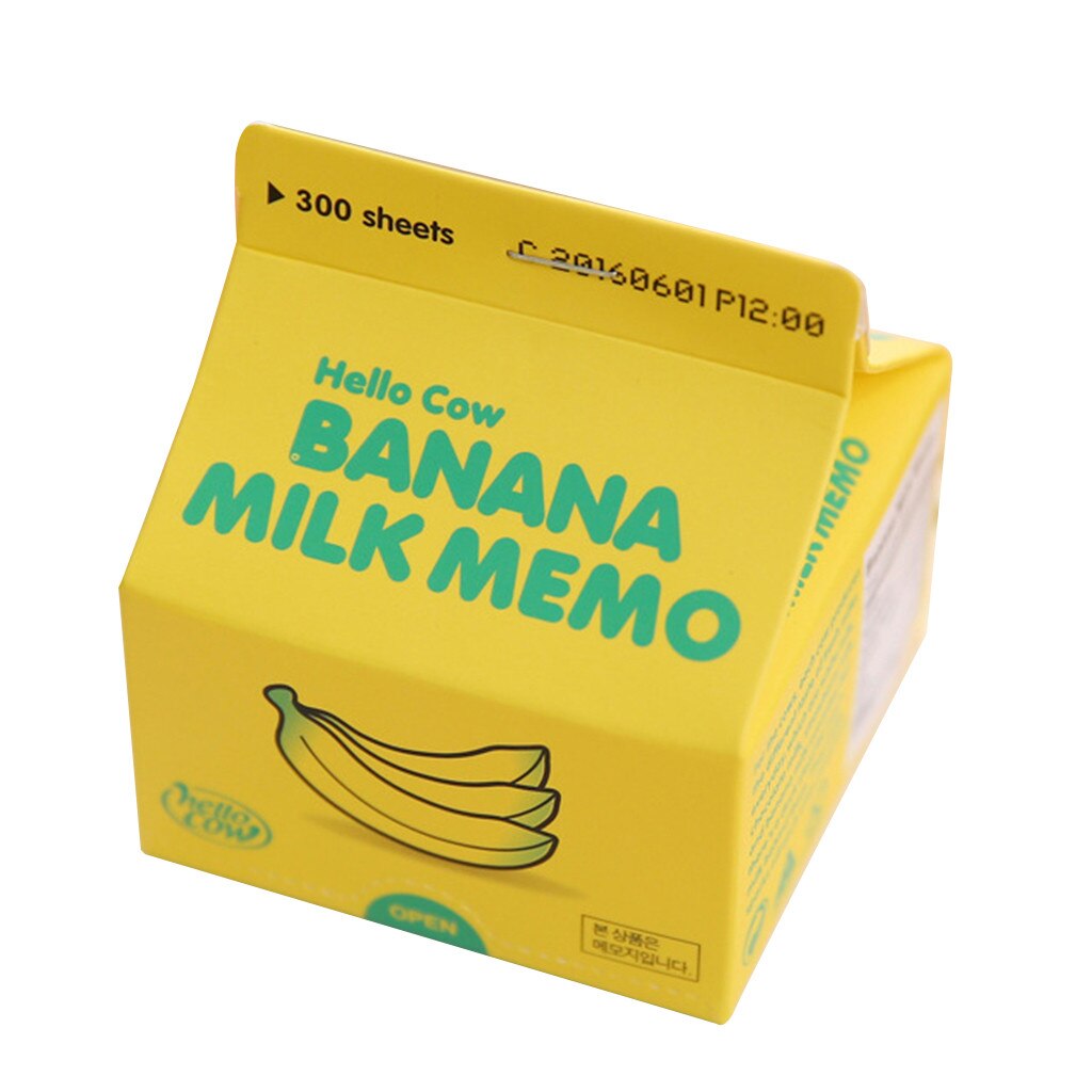 Cute Kawaii Drawing Milk carton Notes Paper Pad Sticky Notes Memo Notebook Stationery Post Note Paper Stickers Office School: C