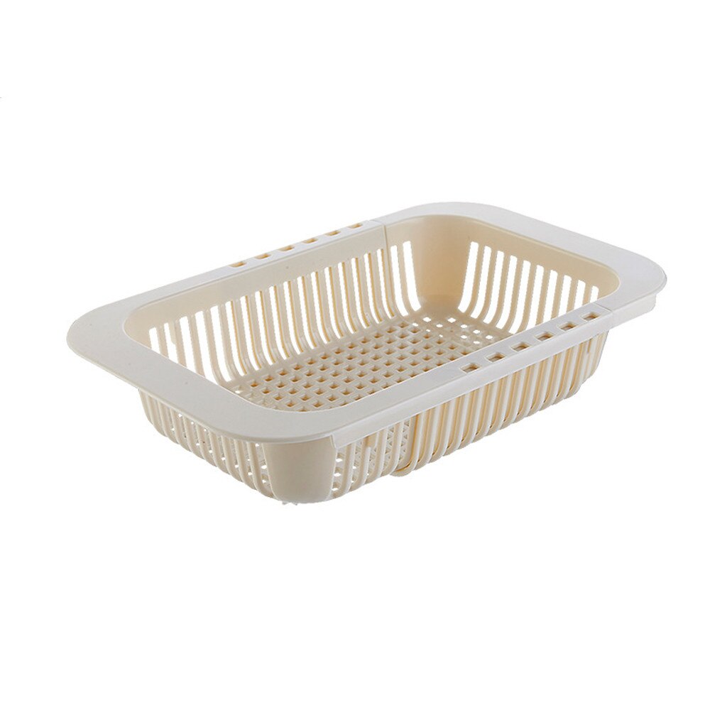Küche Versenkbare Spüle Abfluss Korb Kunststoff Gericht Gestell Waschbecken Filter Wasser Korb Küche Spüle Zubehör Küche Abfluss Korb: Beige