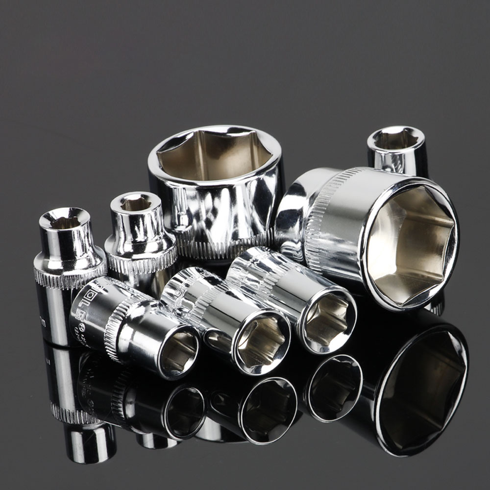 1Pcs Hex Bit Socket 3/8" Square Drive Allen Key Wrench Tools For Pneumatic Tools Chrome Vanadium Steel