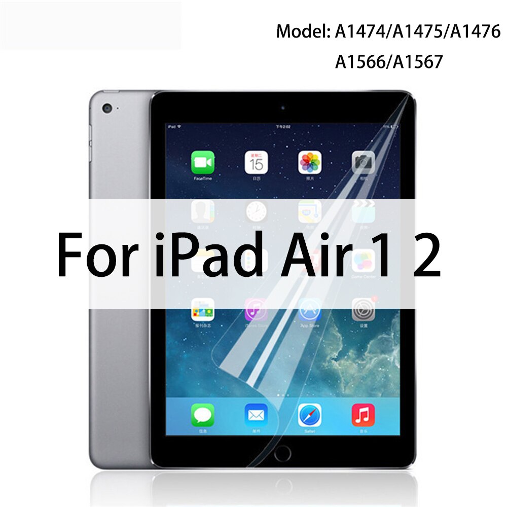 3 paczki Tablet folie ochronne na ekran do miękka folia do iPad 9.7 10.2 10. 5 10.9 11 12.9 Air 4 3 2 Mini 6 5 4 3 2 dla ipad 2017 2018 2020: For Air 1 2 9.7in