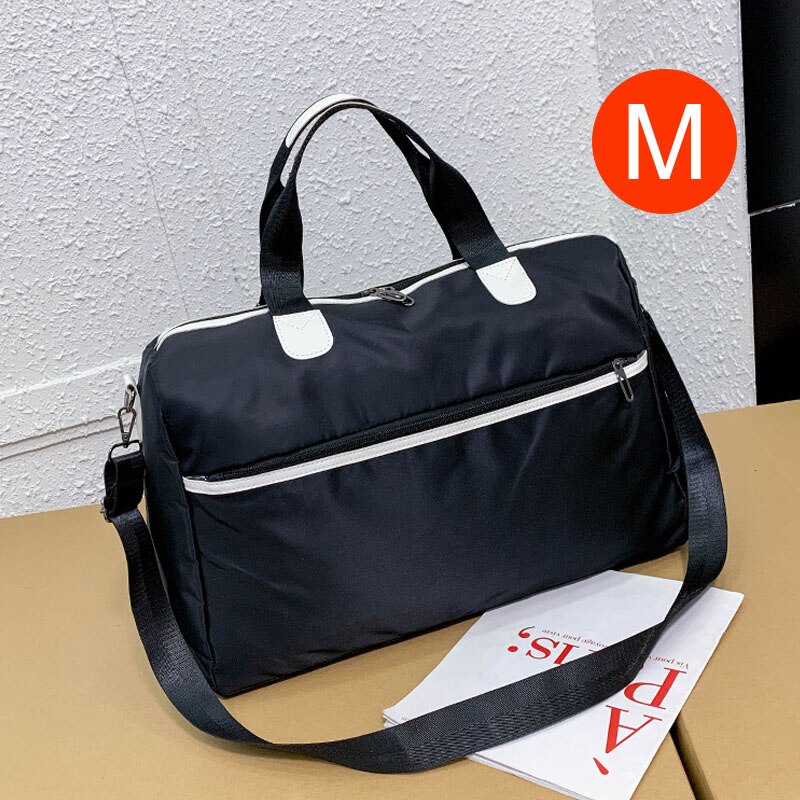 Yoga fitness gymnastiktasker tørre våde håndtasker svømning til kvinder mænd sko duffel rejsetaske træningstasker gymtas weekendtaske  xa658wb: Sort m