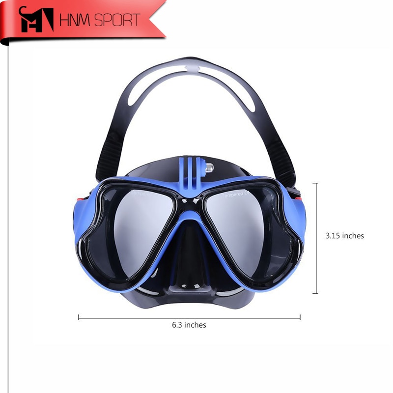 Professionele Onderwater Duikbril Scuba Snorkel Zwembril voor GoPro Xiaoyi Sport Camera Full Droge Eyewear