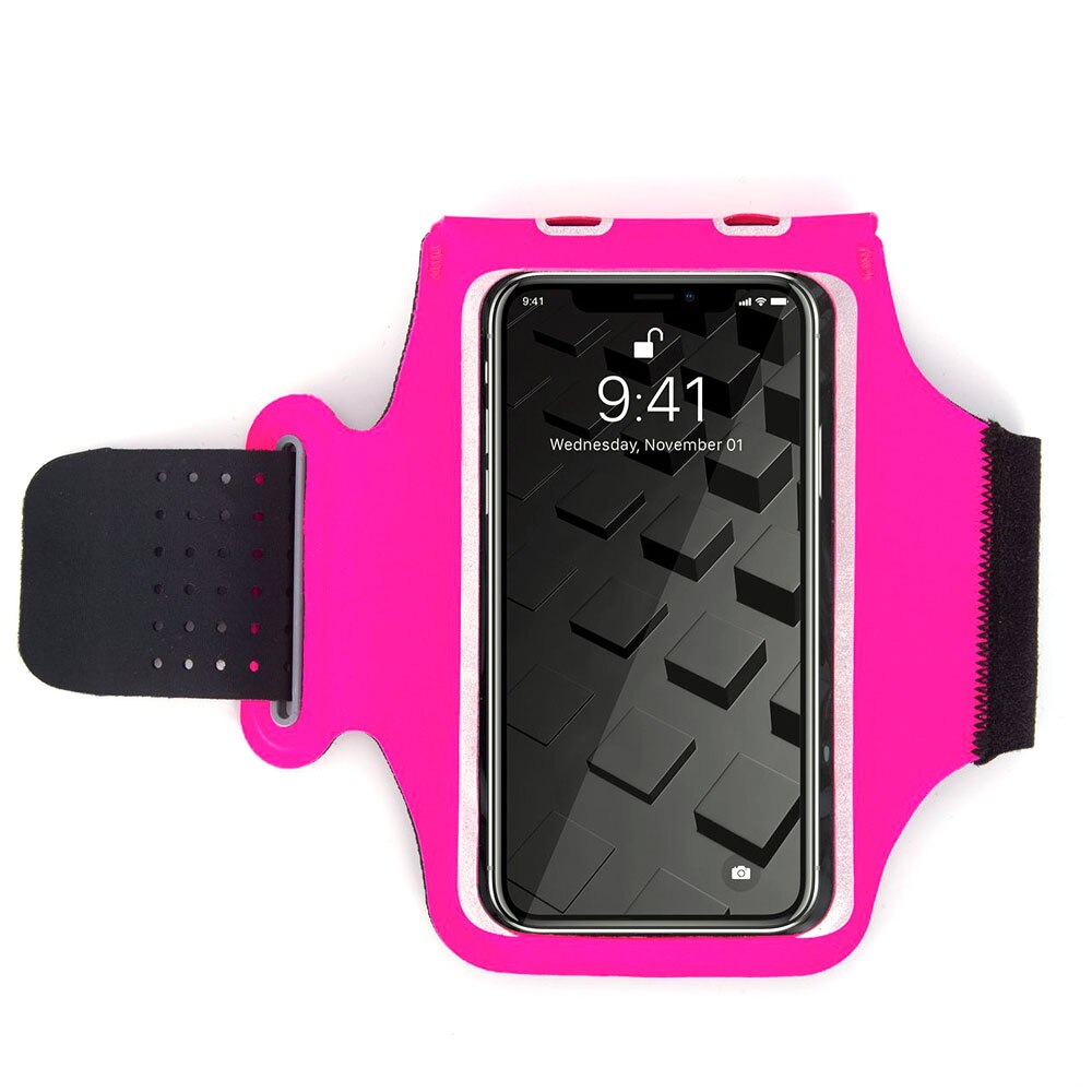 Rennen Sport Telefon Fall auf Hand Mobile Halter Brassard Arm Band Handgelenk Tasche Für iPhone 11 Pro XS Max 8 7 Plus Lauf Telefon fall: Pink