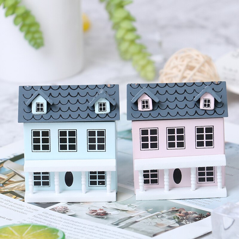 1:12 Dollhouse Miniatuur Houten Huisje Model Mooie Villa Poppenhuis Decor