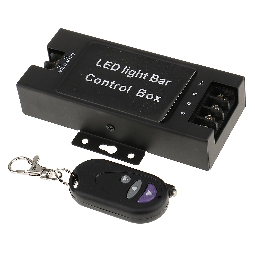 12V -24V Led Licht Bar Strobe Module Controller + Wireless Remote Black