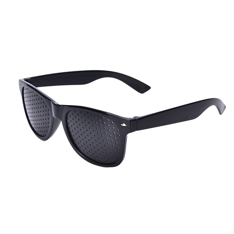 Black Unisex Vision Care Pin hole Eyeglasses Glasses Eye Exercise Eyesight Improve plastic And Inexpensive