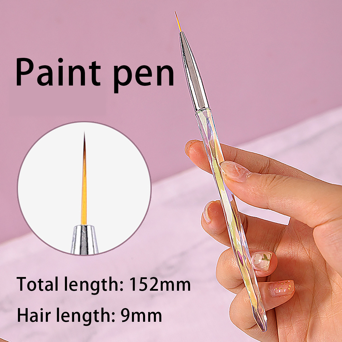 Juego de pinceles para uñas, herramientas de fototerapia, pinceles para pintar, dibujar y mejorar las uñas, Gel Uv, 8 unidades: Gris claro