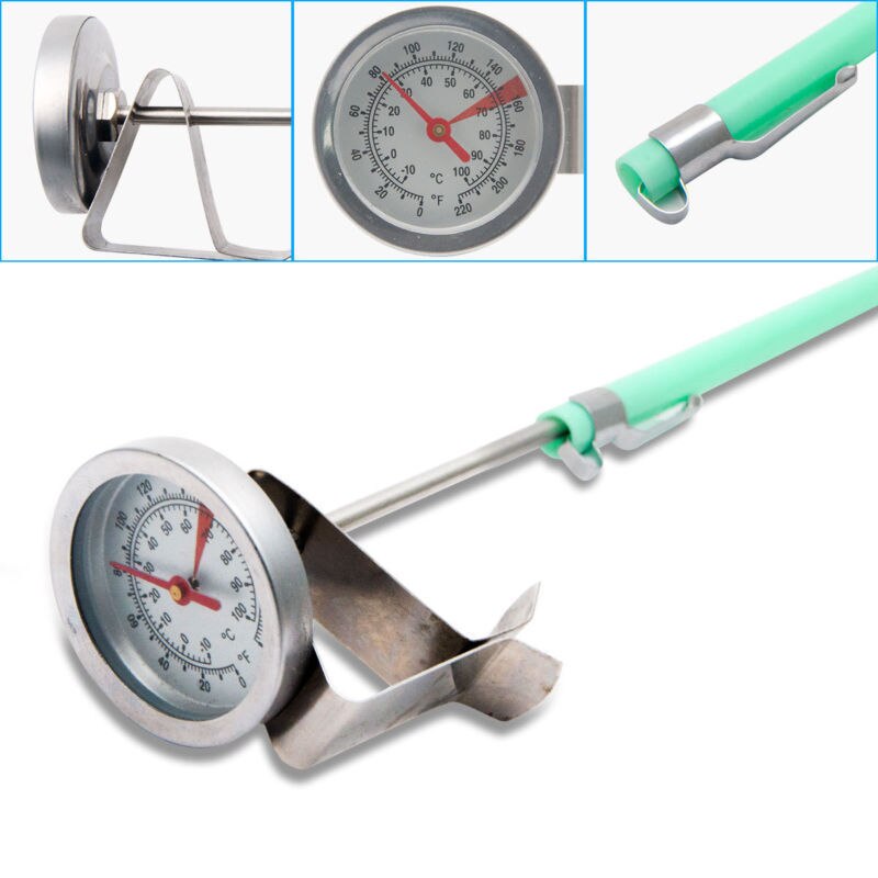 Instant Read Stainless Steel Coffee Probe Thermomete Kitchen Thermometer Cooking Food Kitchen BBQ Probe Water Milk Oil Thermome