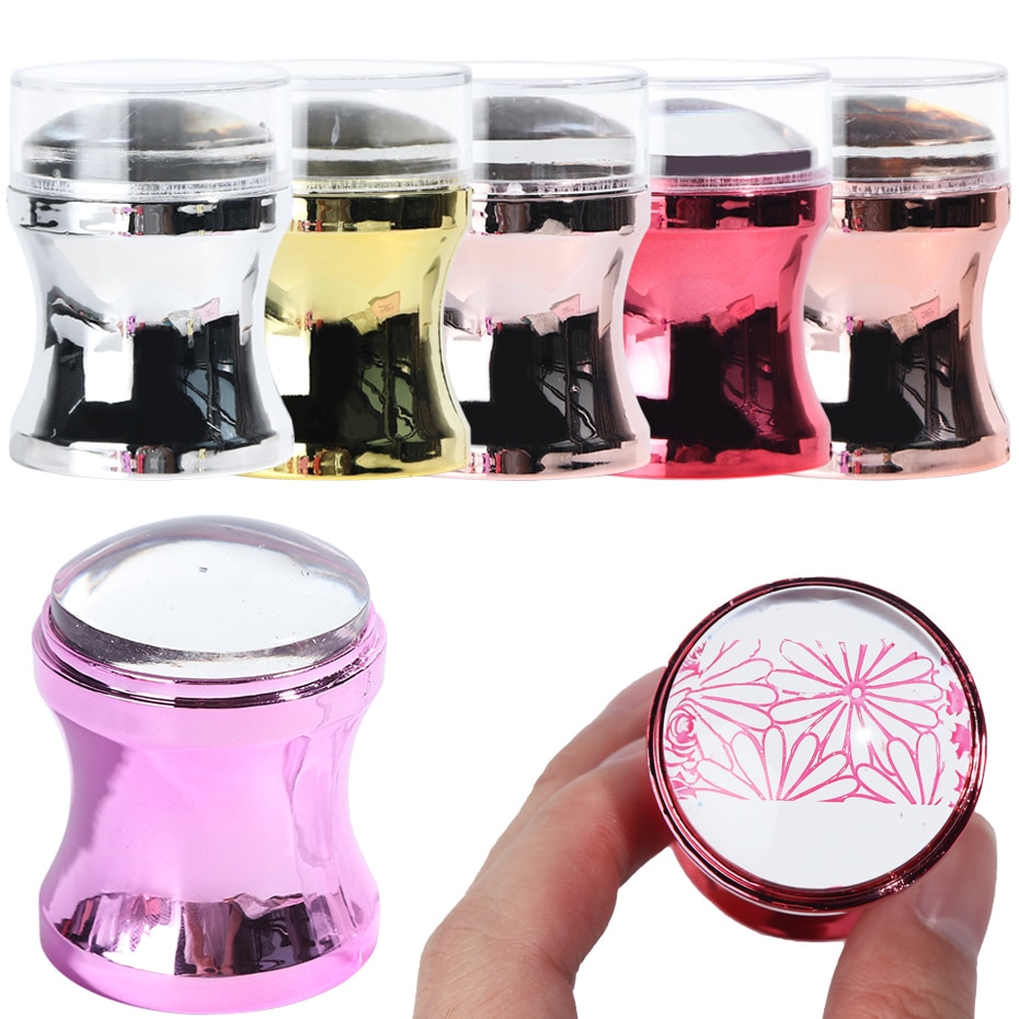 Tampons pour ongles en Silicone transparent, 3 pièces de transfert de vernis, kit de pochoir imprimé pour Nail Art, accessoires de manucure, NT1033