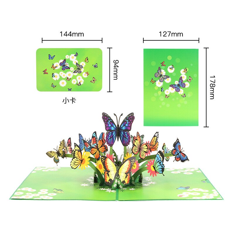 Pop Up Birthday Cards, Butterfly 3D Flower Greeting Card For Adults With Envelope For Mother's Day, Unique Design Handmade Foldable Greeting Cards For - View #4