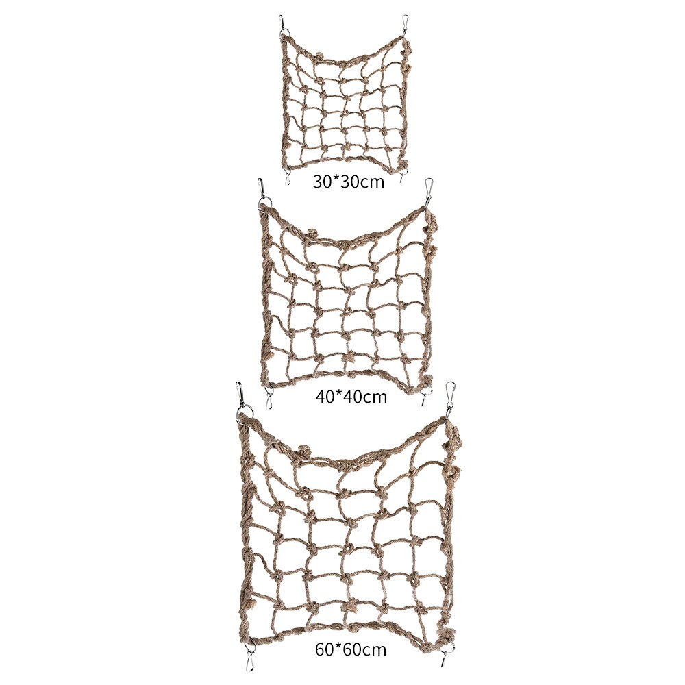 Pet Bird Climbing Net Bird Parrot Toys Hemp Rope Training Climbing Toy Pet Bed Bird Toy