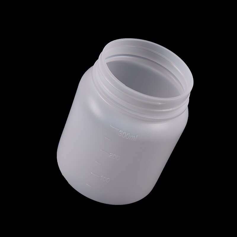 300ml opbevaringshylster til laboratoriekemikalier, hvid plastflaske med bred mund