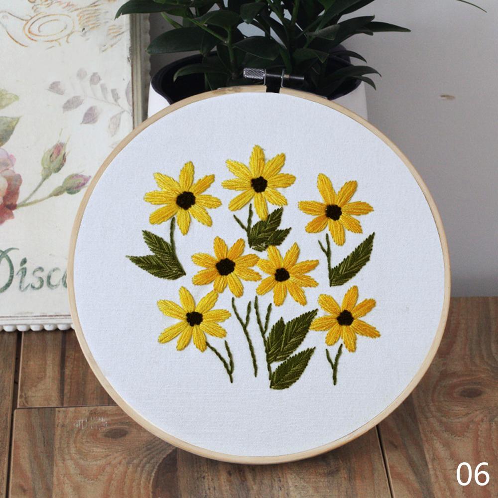 Circle Embroidery Kits ,Embroidery Set,Needlework Embroidery, Cross Stitch kits, Embroidery for Beginner, DIY Art Sewing Craft: 06