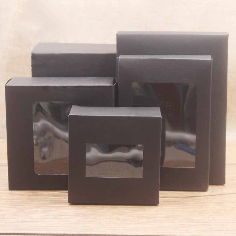 50 pcs/100 pcs Piramide Stijl Snoep Doos Chocolade Doos Bruiloft Gunsten Dozen Met DANK Kaart & lint Feestartikelen: Black / 12x12x6cm
