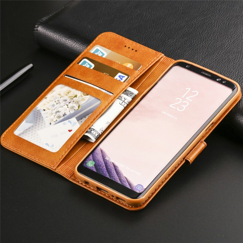 For Samsung Galaxy S8 Plus Case Leather Vintage Phone Case On Samsung S8 Plus Case Flip Wallet Cover For Samsung S8 Case S8+ Bag