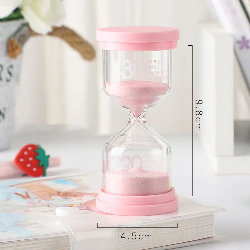 3/5/10/15/30 Minuten Bunte Sanduhr Hohes Borosilikatglas Robuste Sanduhr Langlebige Macaron-Farbe Sanduhr Timer Kinder: WHITE