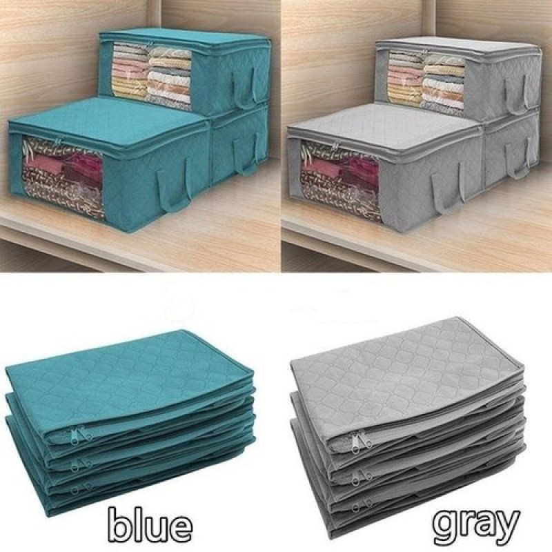 Tøj tæppe quilt skabsboks organisation tøj garderobe organizer taske 1 stk taske hjemme foldbar opbevaring