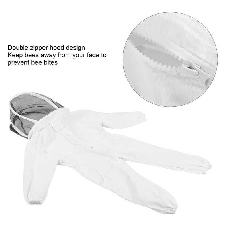 Children Bee Suit Beekeeper One-Piece Anti-bee Beekeeping Suit with Veil Hood Children kids Beekeeping Protective Clothes