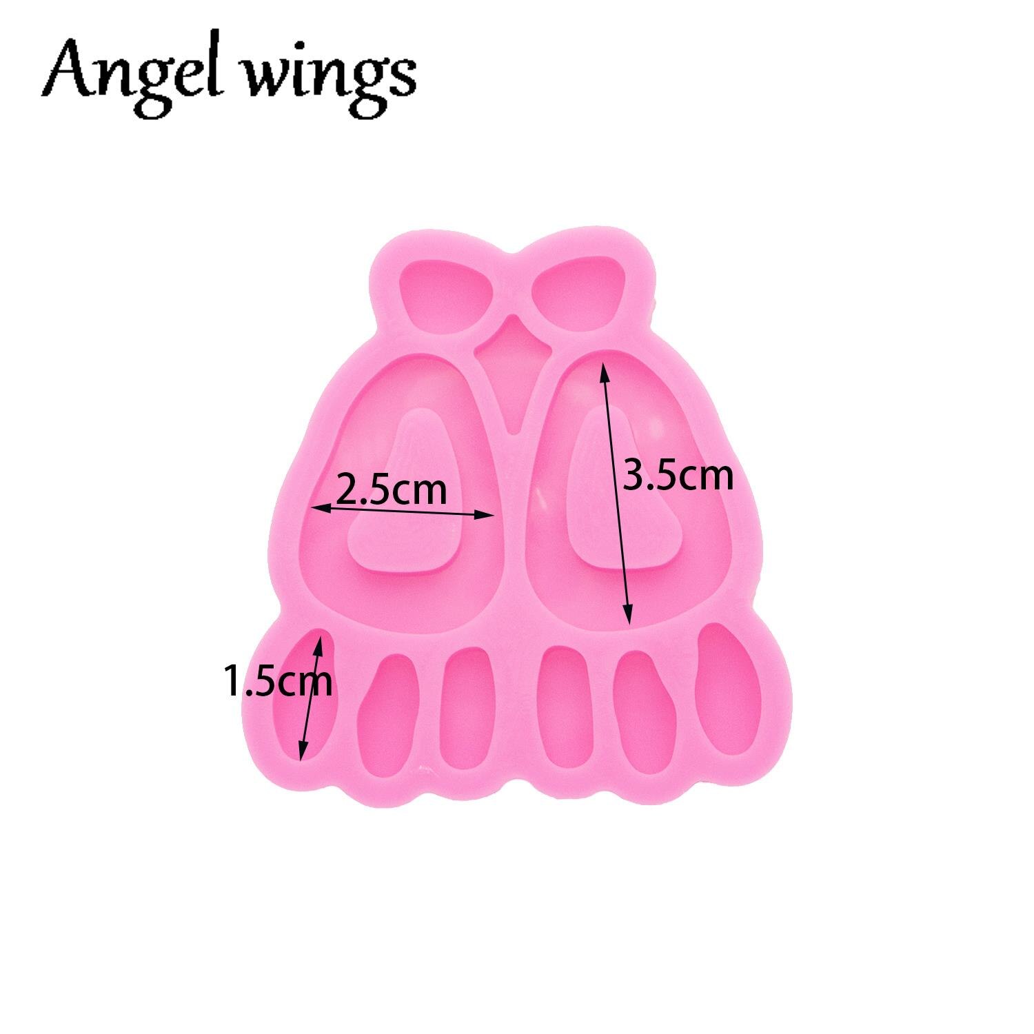 DY1075 Glossy Hoefijzer/Hart/Kunai Mes Oorbellen Siliconen Mallen, maken Ambachten Met Epoxy Diy Handgemaakte Charms Resin Art Mold: Clear