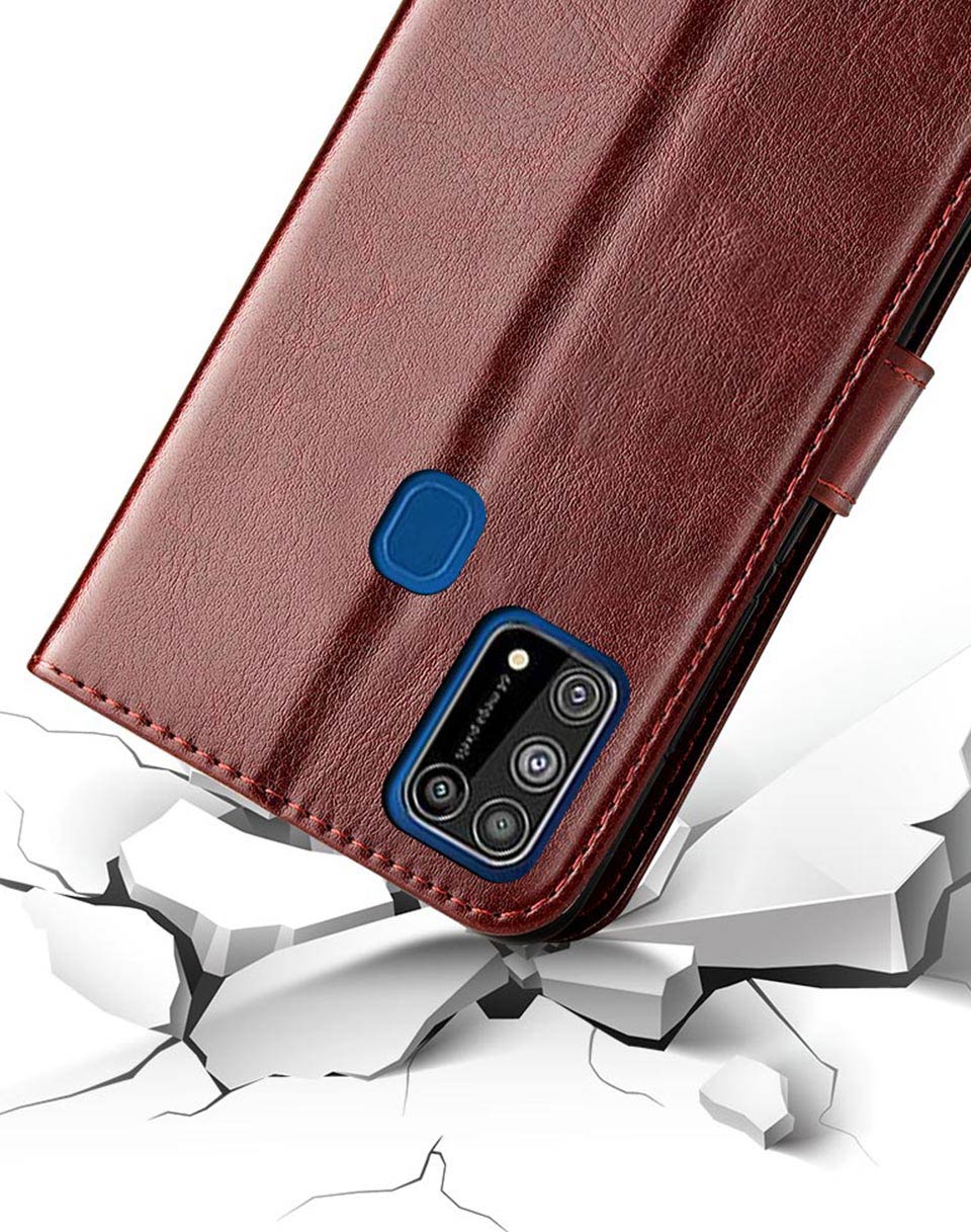 Lederen Case Voor Samsung M31 Flip Back Cover Telefoon Case Op Voor Samsung Galaxy M31M315F M 31