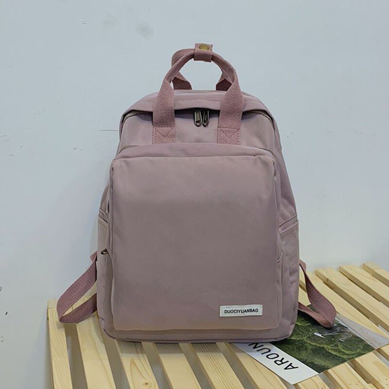 Vrouwen Rugzakken Brand Waterdicht Grote Capaciteit Vintage Nylon Schooltas Voor Tieners Meisjes Rugzak Vrouwen: Purple