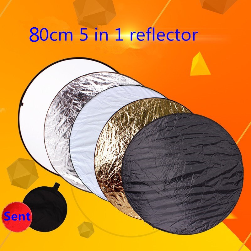 Cy 32 "80 cm 5 in 1 draagbare inklapbare licht ronde fotografie reflector voor studio multi photo disc fotografische accessoires