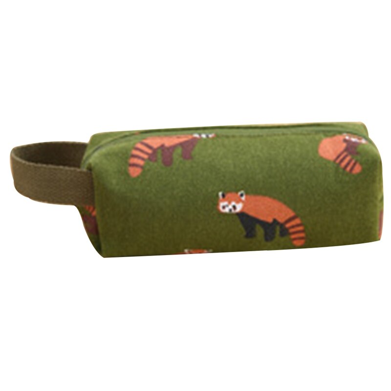 Nieuwigheid wasbeer alpaca vos canvas etui schrijfwaren kinderen grote capaciteit etui jongens meisjes etui schoolbenodigdheden