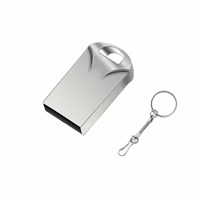 Mini metalen usb-flashdrive 2.0 geheugenstick 128gb 64gb 32gb 16gb 8gb pendrive 64gb 128gb snelle usb-flashdrive pendrive: Zilver / 64 gb