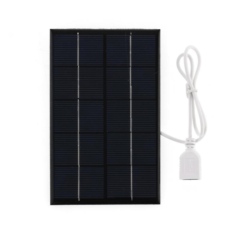 USB Solar Panel Outdoor 5W 5V Portable Solar Charger Pane Climbing Fast Charger Polysilicon Travel DIY Solar Charger Generator