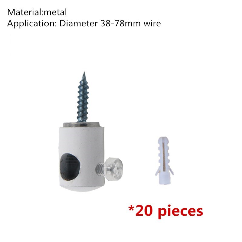 Clip de Cable de alambre de gancho para cordones, Material de Metal de hierro para lámpara colgante de alambre largo, piezas de bricolaje, fijador de luminaria de decoración: White
