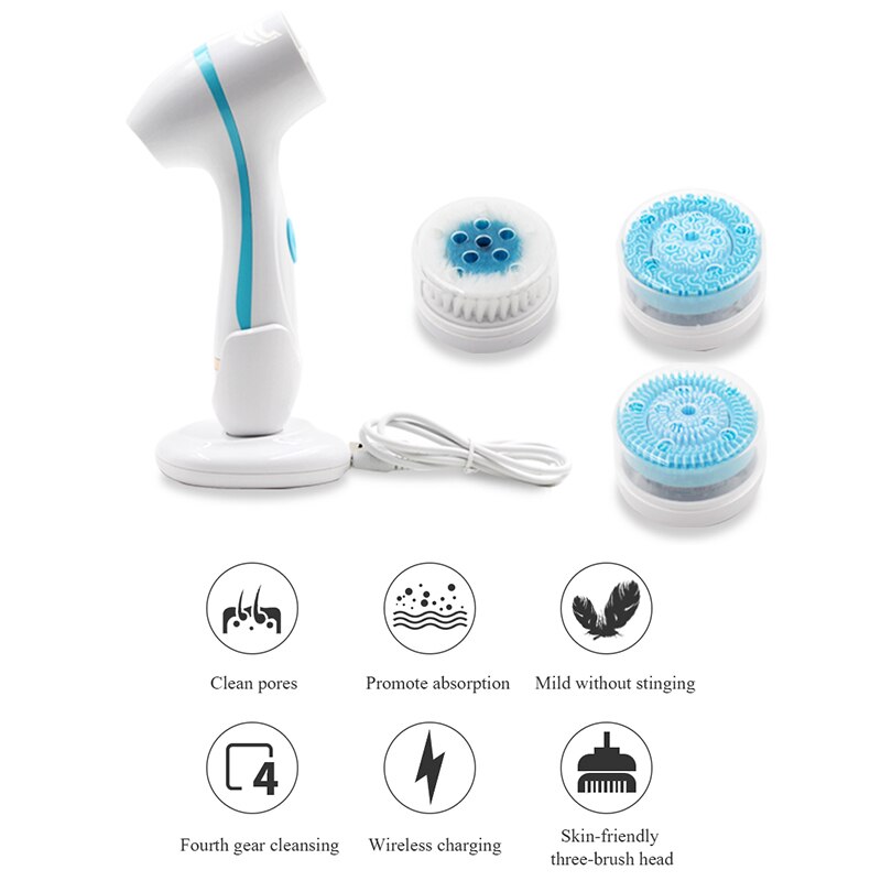 Sonic Nu-cepillo de limpieza Facial giratorio, sistema de Spa galvánico que puede limpiar y quitar espinillas