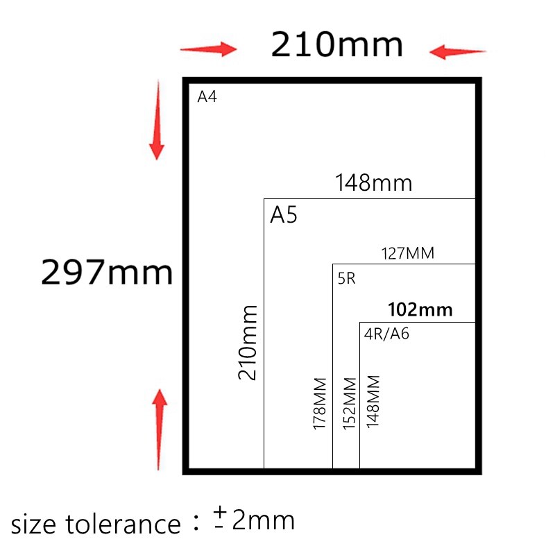 A5 blankt inkjet papir 5.82 x 8.3 tommer 20 ark/pakning 5760 dpi 240 gsm 148 x 210mm digitalt pigmentprint ensidet fotopapir