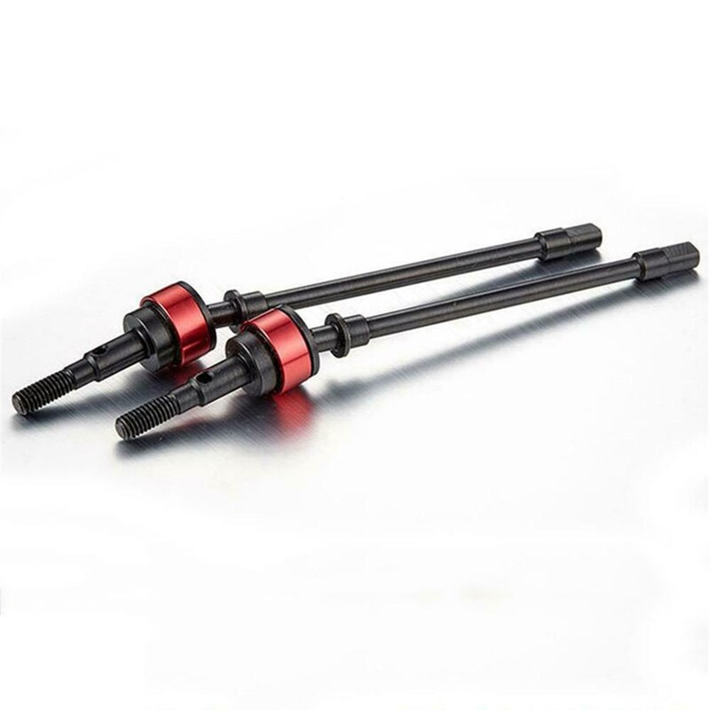 1Pair Stainless Steel Cvd Drive Shaft Front Axle Rc Parts for Axial Scx10 Crawler Rc Car Red