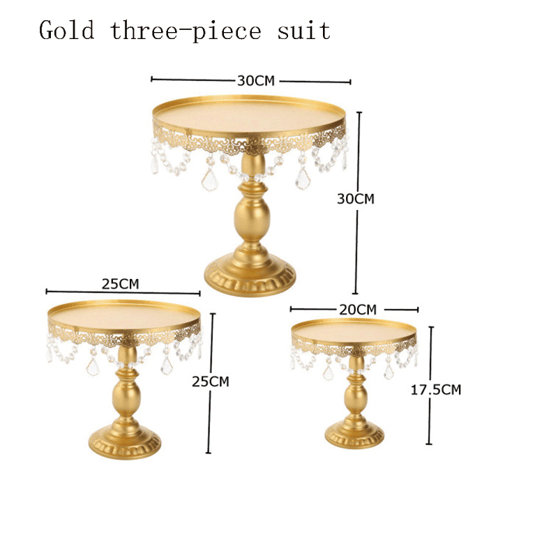 Cake Stand Home Party Dessert Tafel Display Rack Dessert Cake Tray Koude Maaltijd Thee Breken Tafel Afternoon Tea Center Rack metalen: gold / 30cm 1PCS