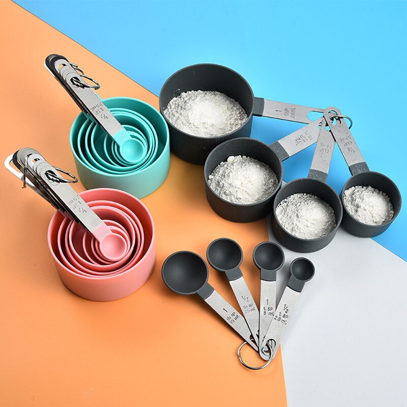 8 Piece Baking Accurate Measuring Set Measuring Cup and Spoons for Measuring Dry / Liquid Ingredients Kitchen Tool