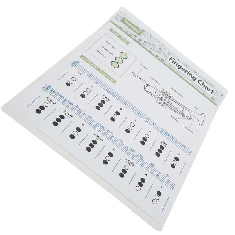 Trumpet Chord Chart Trumpets Note Guide Clear for Home