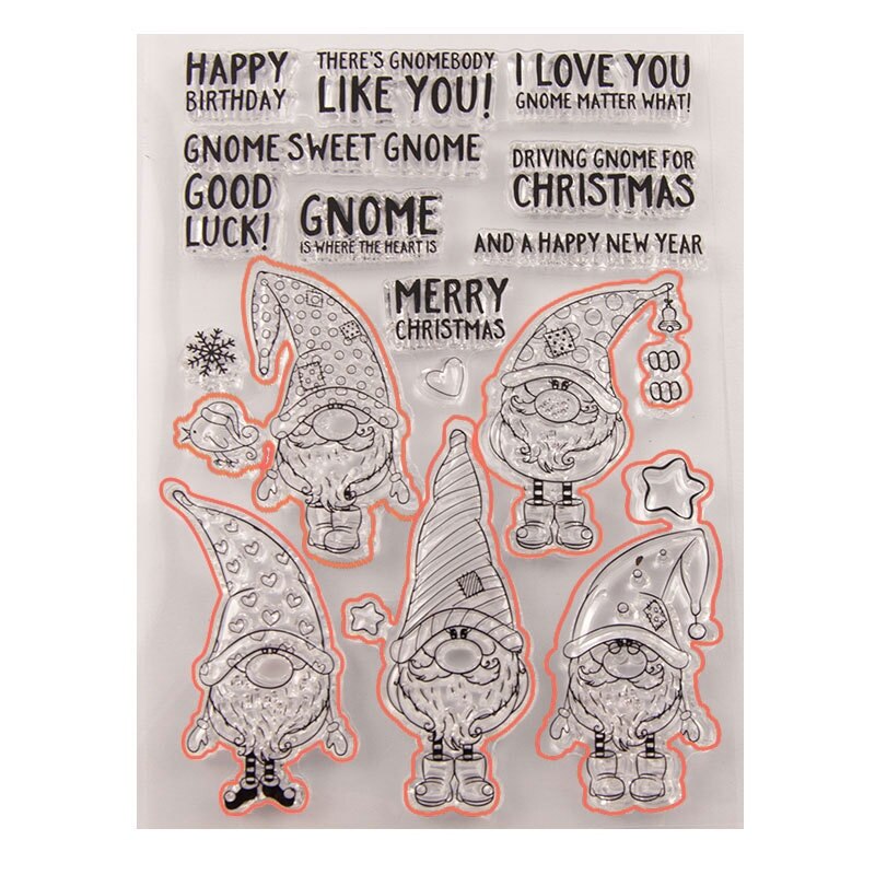 Christmas Stamp Happy Birthday Christmas Year Clear Acrylic Stamps Transparent Rubber Seal Stamp for Scrapbooking Card