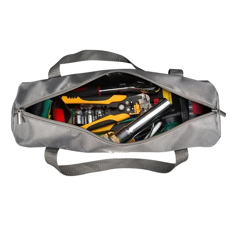 Multifunctional hand-rolled tool bag, oxford canvas, waterproof, wear-resistant, tool repair storage, large capacity, electrician's bag