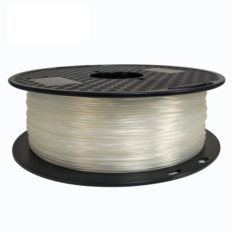 3D Printer Filament 1.75mm 250G TPU 3D Plastic Printing Filament Flexible Filament Printing Materials Gray Black Red Color: Transparent