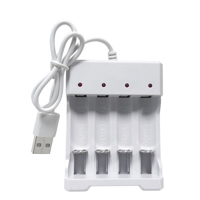 Adaptador de carregador de bateria pujimax, adaptador universal de 4 ranhuras para carregamento de bateria aa/aaa