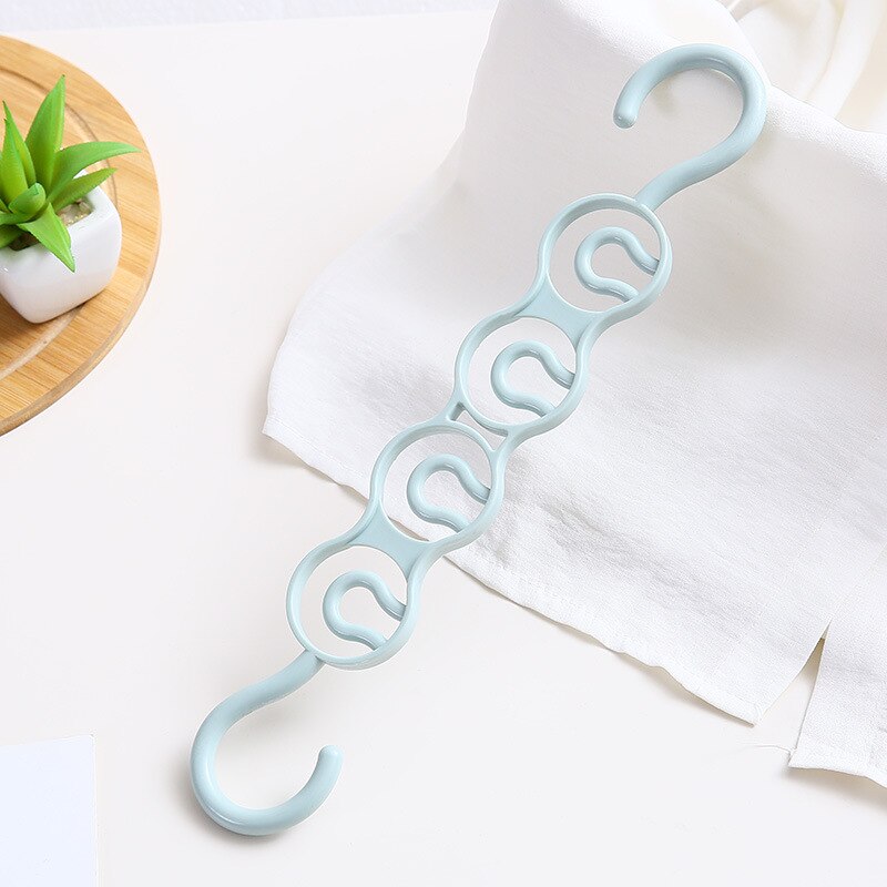 Pants Hanger Space Saving Multi Layer Storage Closet Rack Hanger Belt Scarf Trousers Tie Hangers Holders Non-slip Magic Hanger: C-Blue